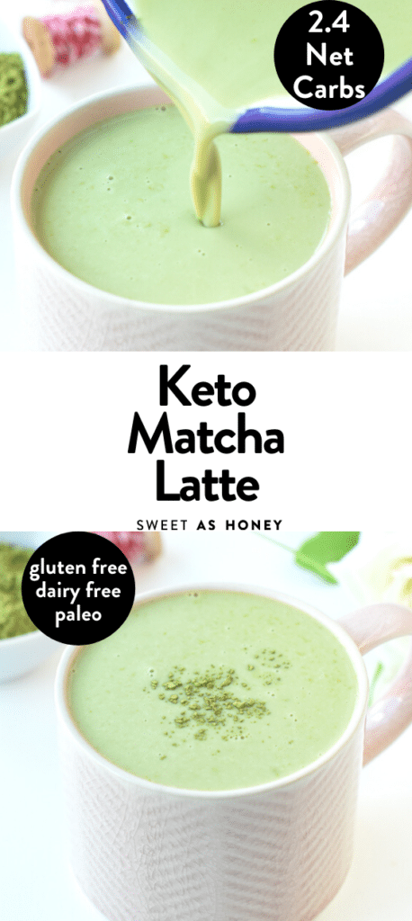 Keto Matcha Latte With Almond Milk Sweetashoney Sah