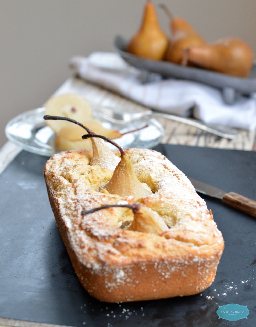 Pear Bread with Ginger & Vanilla - SWEETASHONEY