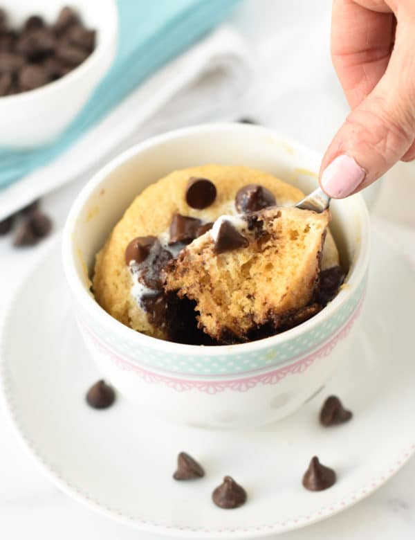 Keto Chocolate Chip Mug Cake - Sweet As Honey