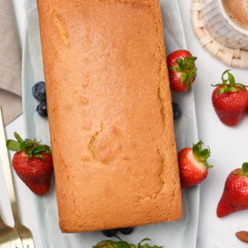 Baked Almond flour pound cake.