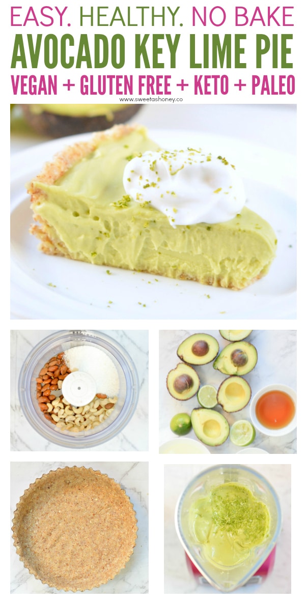 Avocado Key Lime Pie Vegan Paleo Keto Sweetashoney