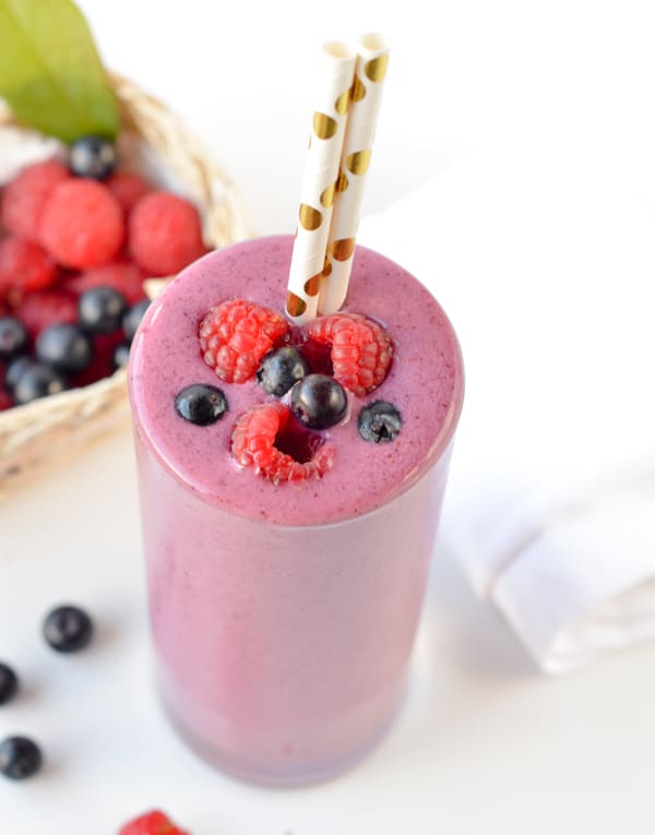 Frozen Berry Smoothie Without Yogurt or Milk - Sweet As Honey