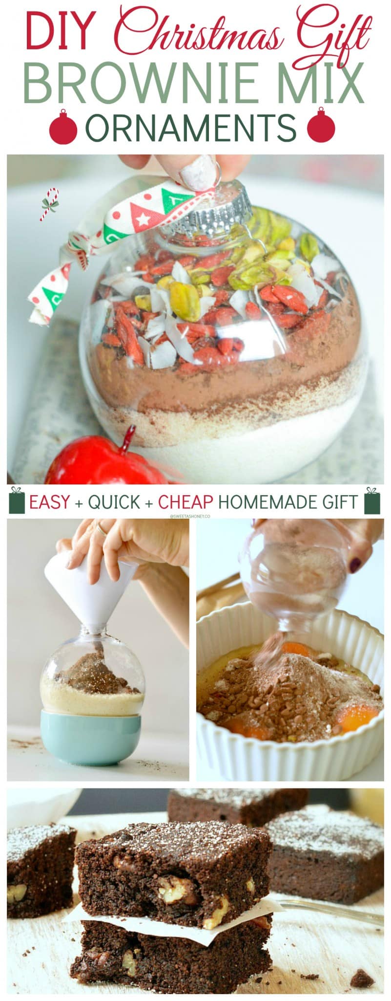 Diy Christmas Ornament Balls With Healthy Brownie Mix - Sweetashoney