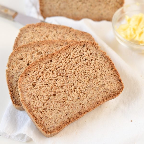 Eggless Vegan Keto Bread Loaf with Almond Flour - Sweet As Honey