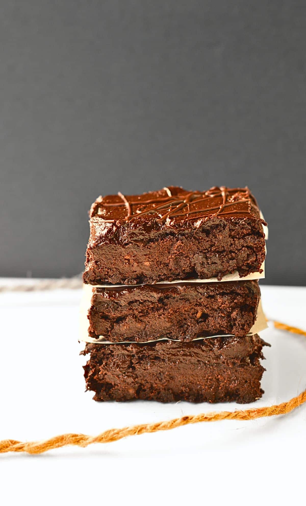 Date Brownies stacked