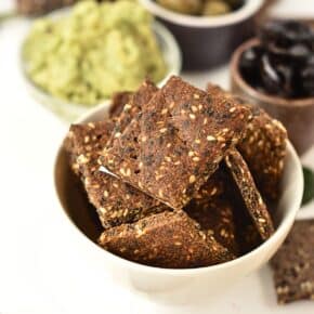 Flaxseed Crackers (Keto, Vegan, 0.5g Net Carbs)