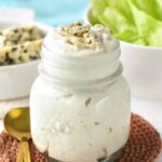 Gorgonzola Dressing in a glass jar