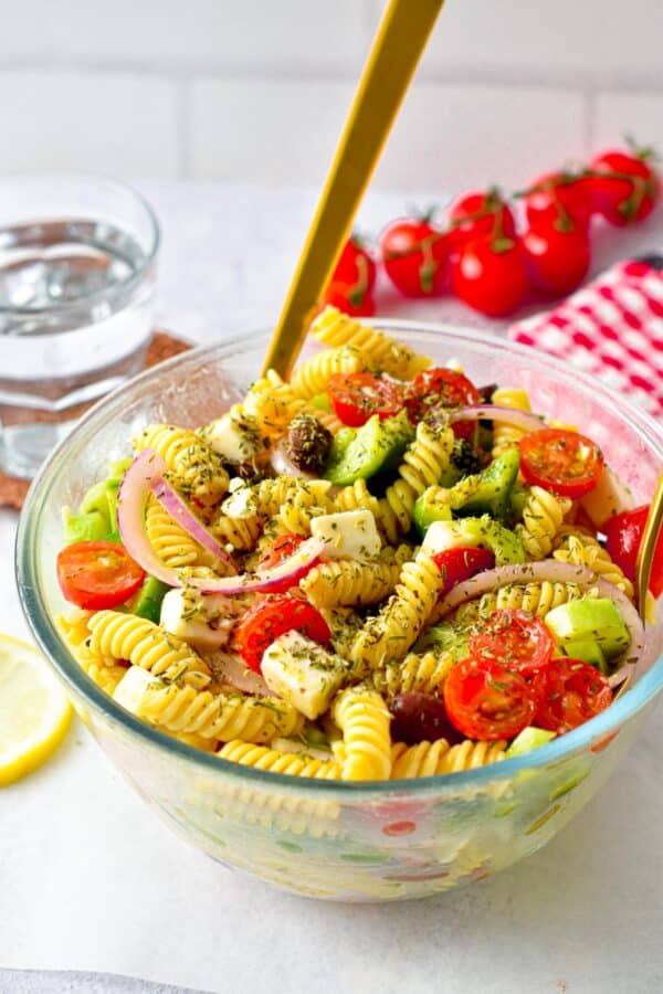 Greek Pasta Salad - Sweet As Honey