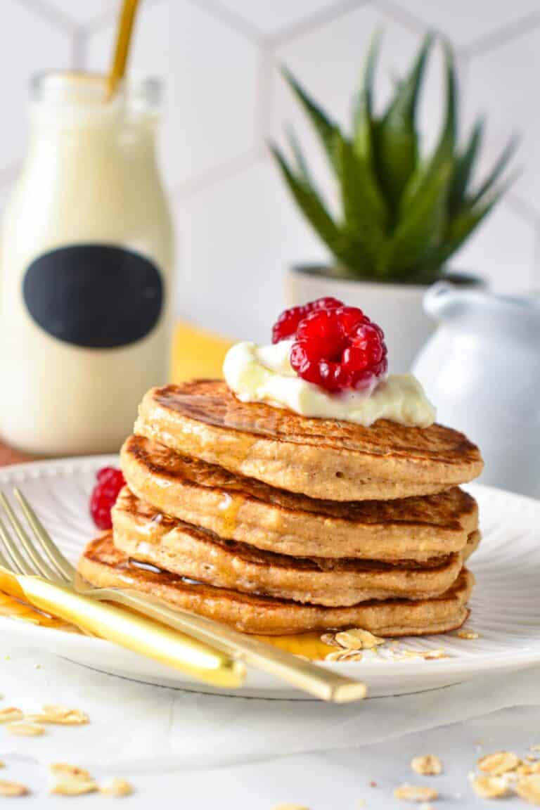 Greek Yogurt Protein Pancakes (30g Protein) - Sweet As Honey