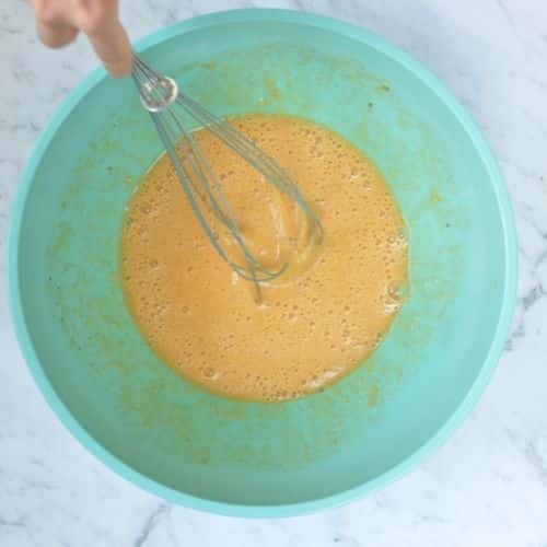 Mixing Almond Flour Crepe batter.