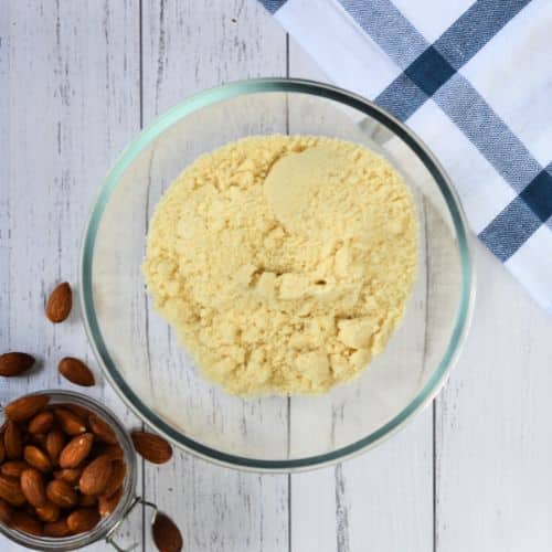 Dry Almond Flour Tortilla ingredients in a bowl.