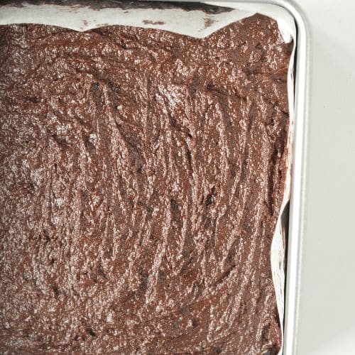 Date Brownies ready to bake.