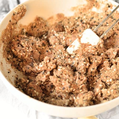 Forming Flaxseed Cracker dough.