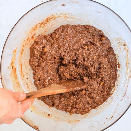 Sugar-Free No-Bake Cookie batter in a bowl.