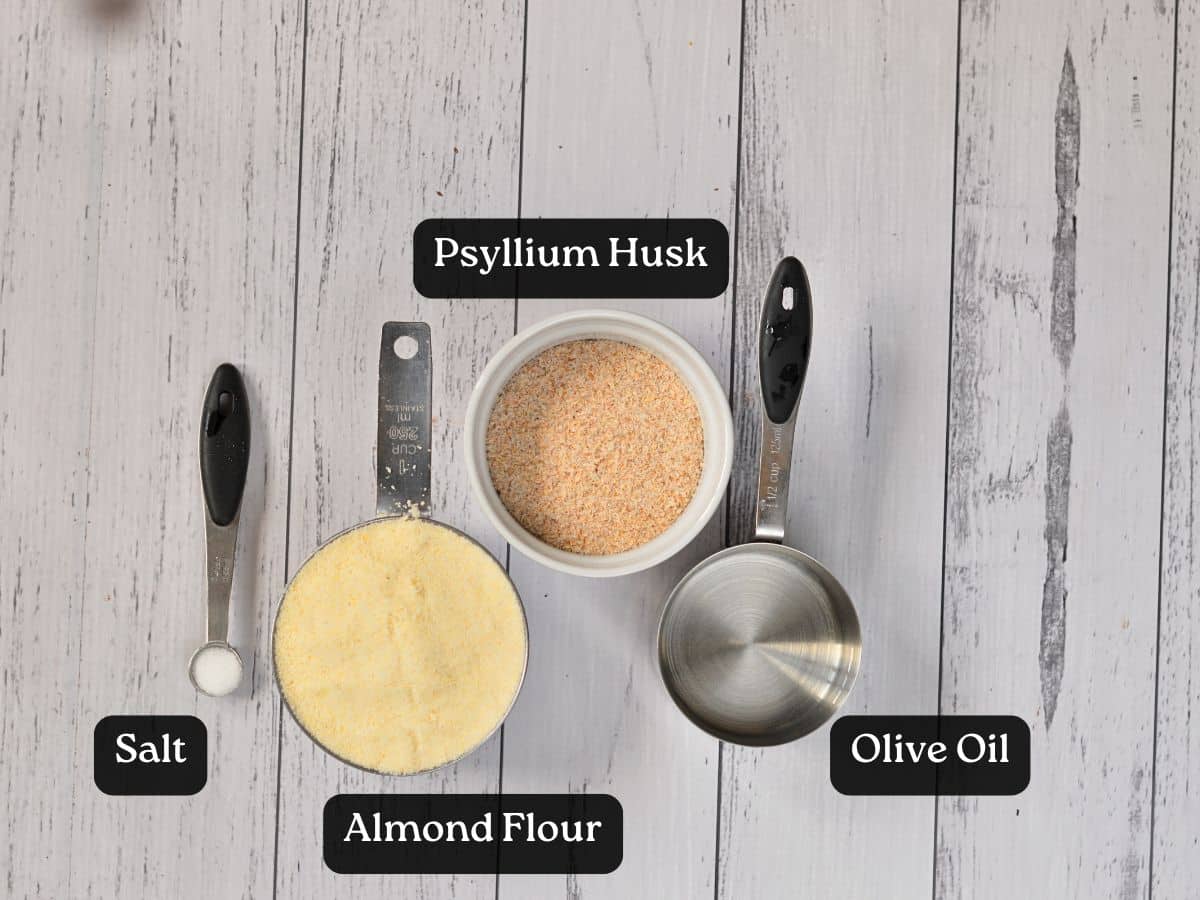 Ingredients for Almond Flour Tortillas