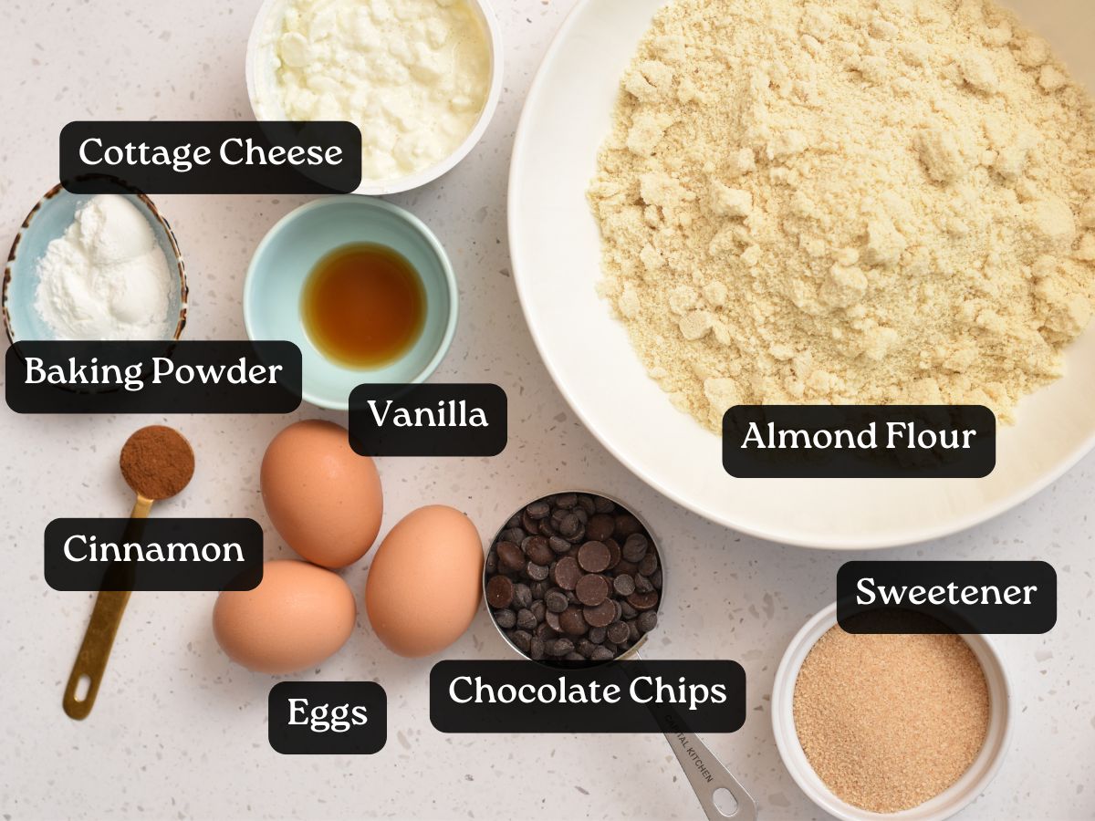 Ingredients for Cottage Cheese Muffins