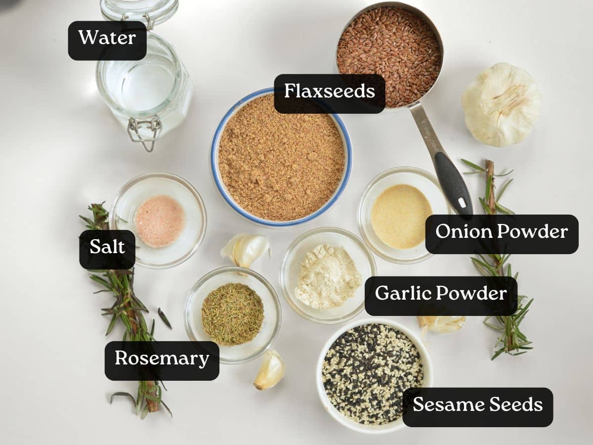 Ingredients for Flaxseed Crackers