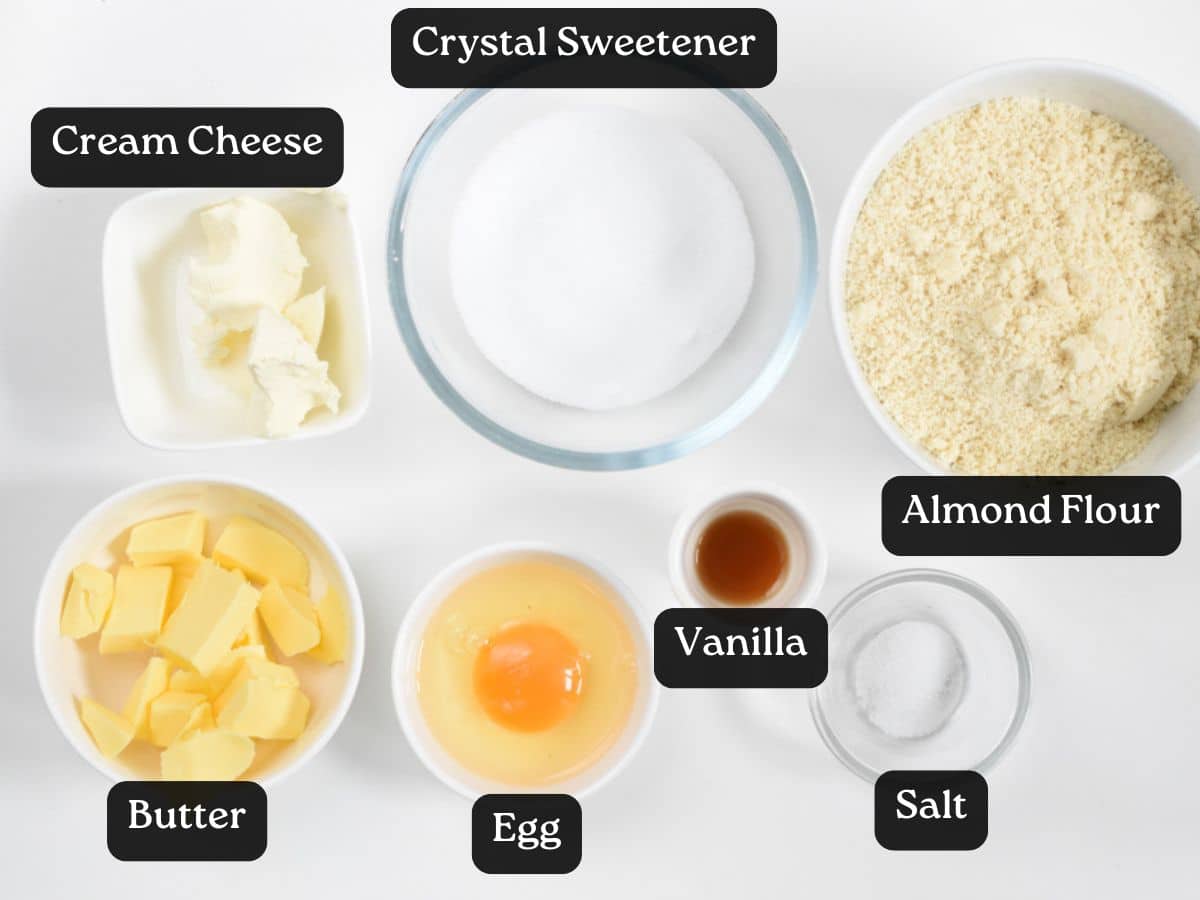 Ingredients for Keto Thumbprint Cookies