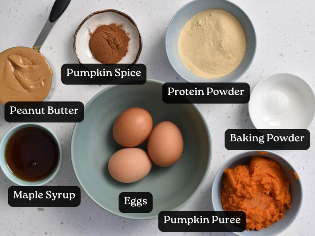 Ingredients for Protein Pumpkin Muffins