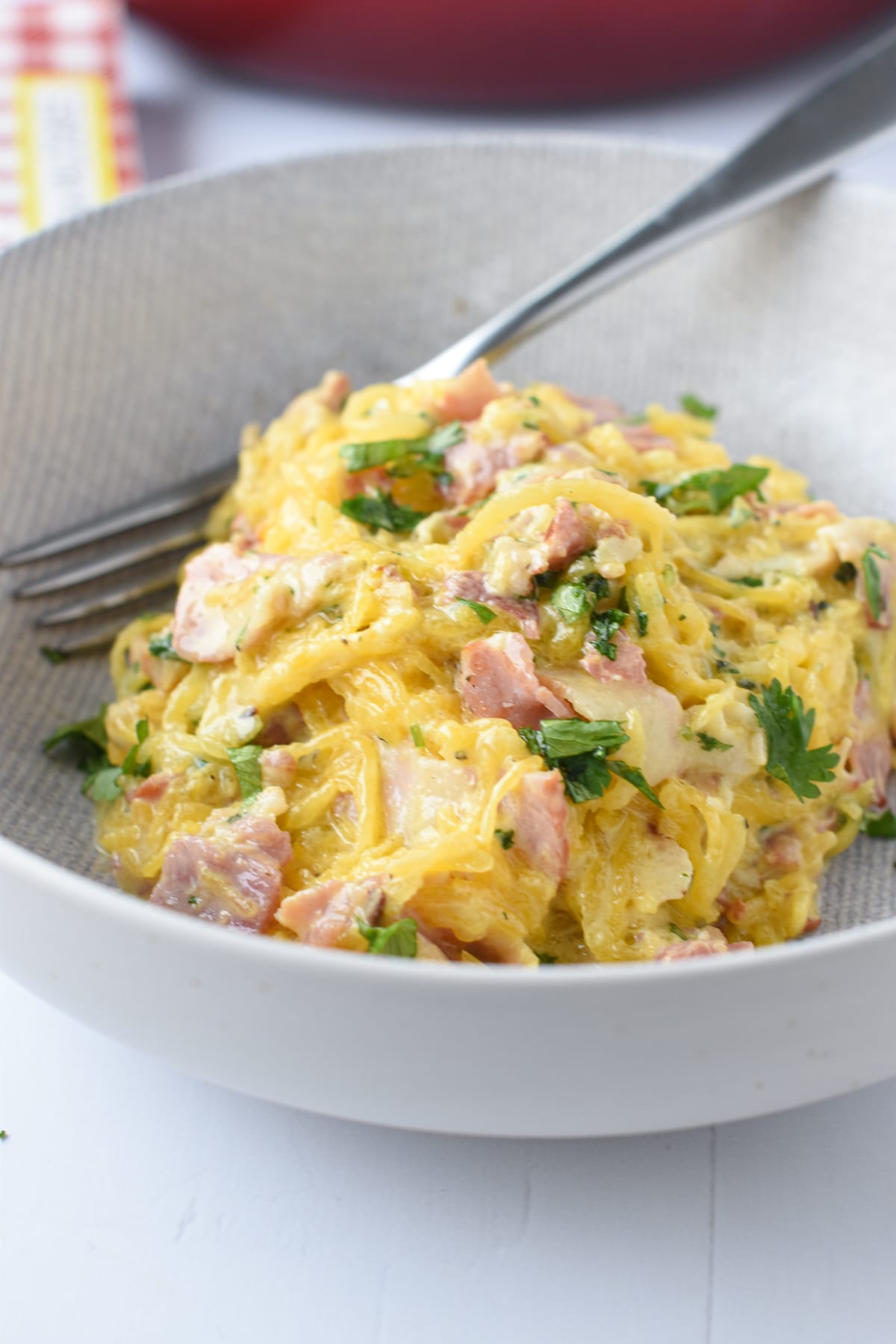 Keto Carbonara Spaghetti Squash