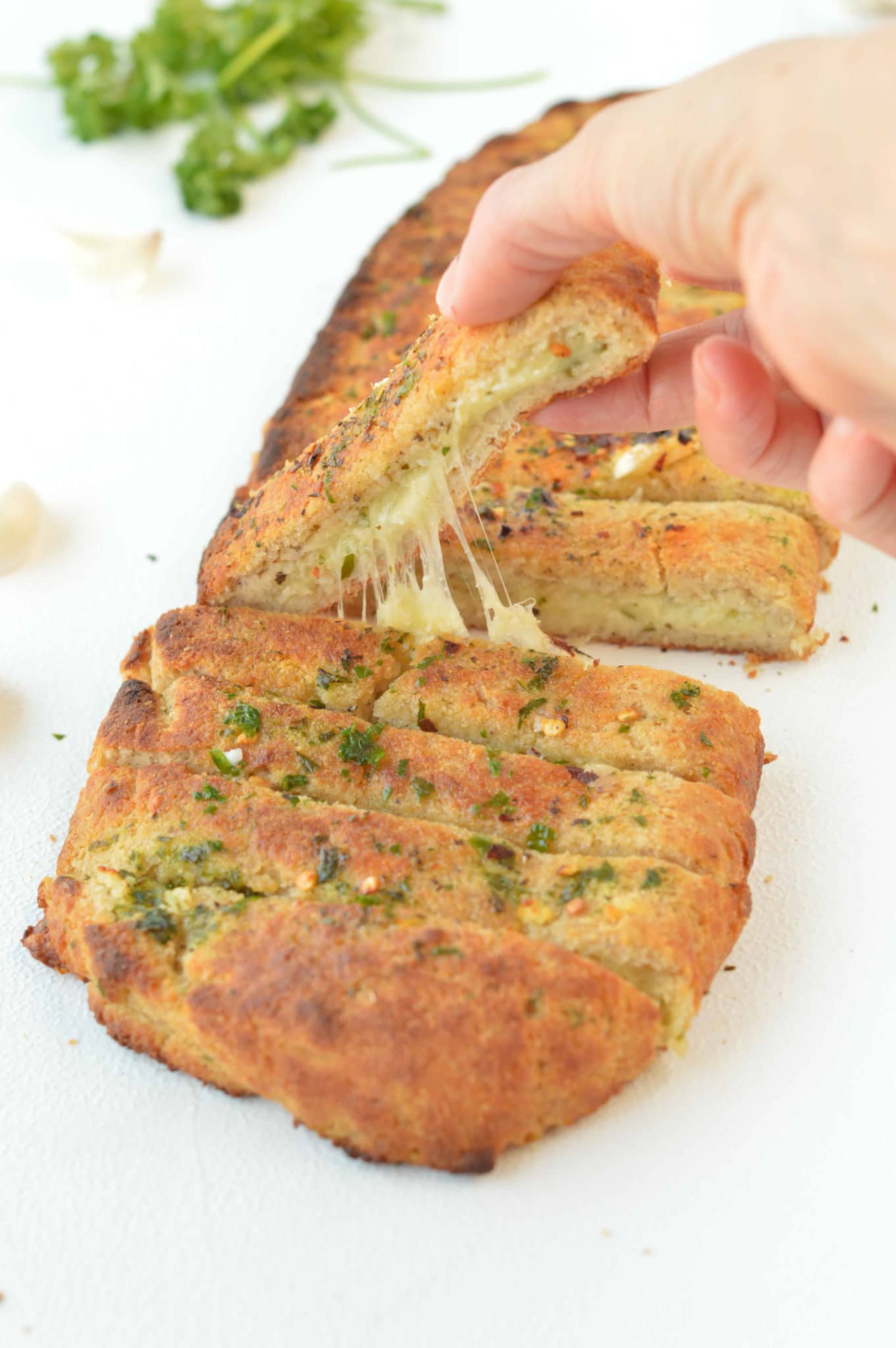 Making a Keto Cheesy Garlic Bread - Sweetashoney