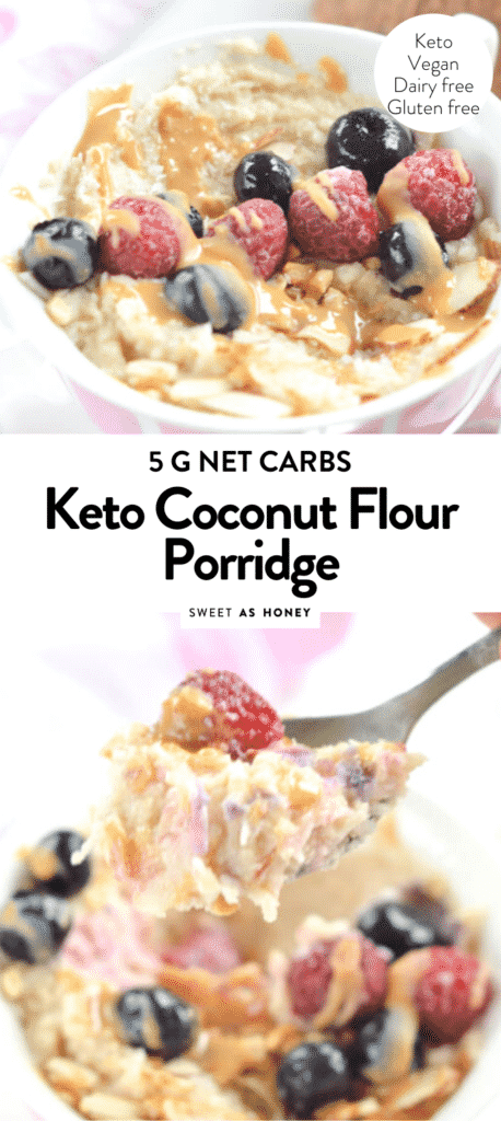 Low-carb Oatmeal Recipe - Coconut Flour Porridge - Sweetashoney - SaH