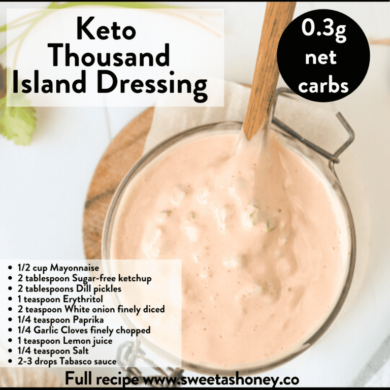 Keto Thousand Island Dressing Recipe - Sweet As Honey