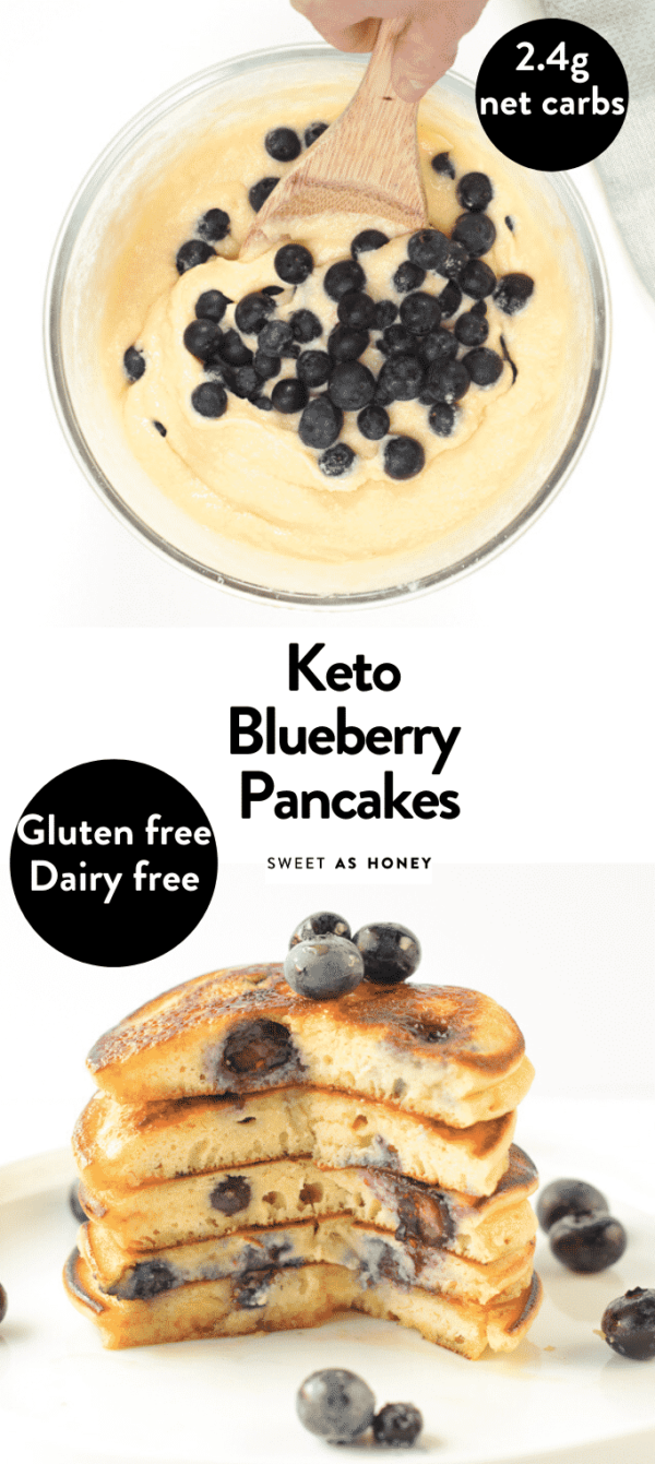 Keto Blueberry Pancakes - Cream Cheese Pancakes - Sweetashoney - SaH