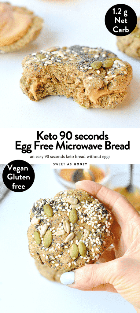 Microwave Keto Bread Vegan No Eggs 1 2g Net Carbs Sweetashoney SaH   Keto Microwave Bread 1 458x1024 