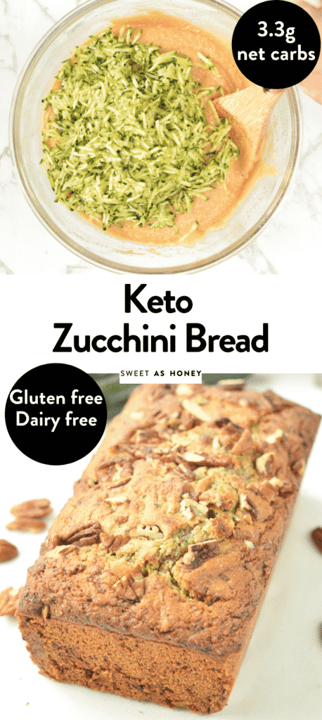 Keto Zucchini Bread with Almond Flour - Sweetashoney - SaH