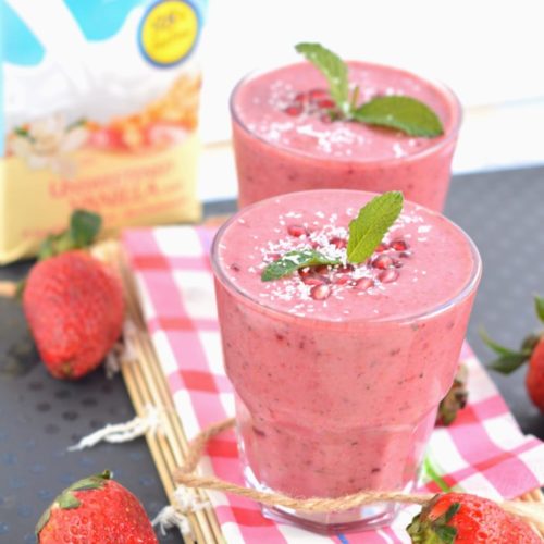 Berry Smoothie With Almond Milk - Sweet As Honey