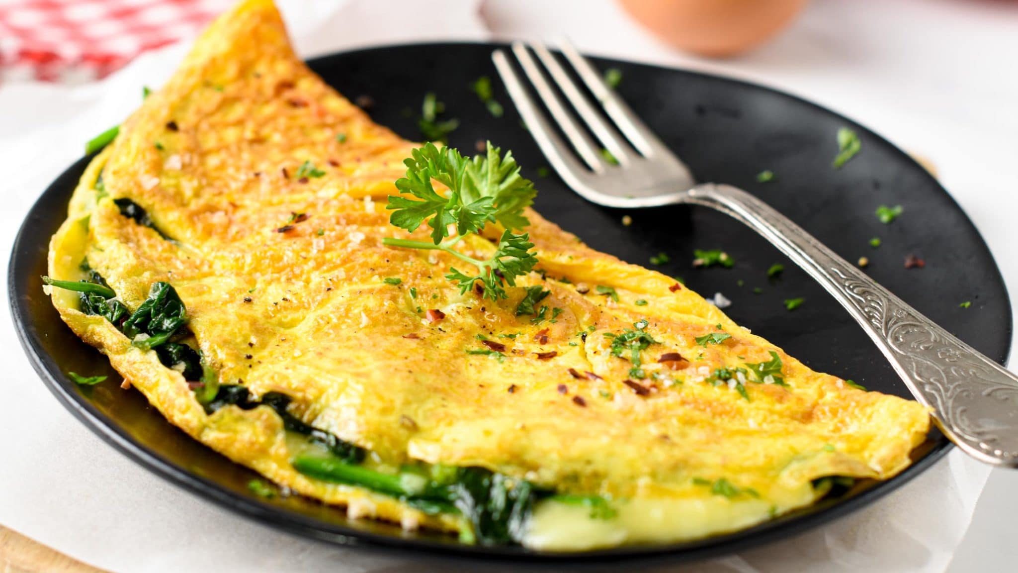 Spinach Omelette Sweet As Honey