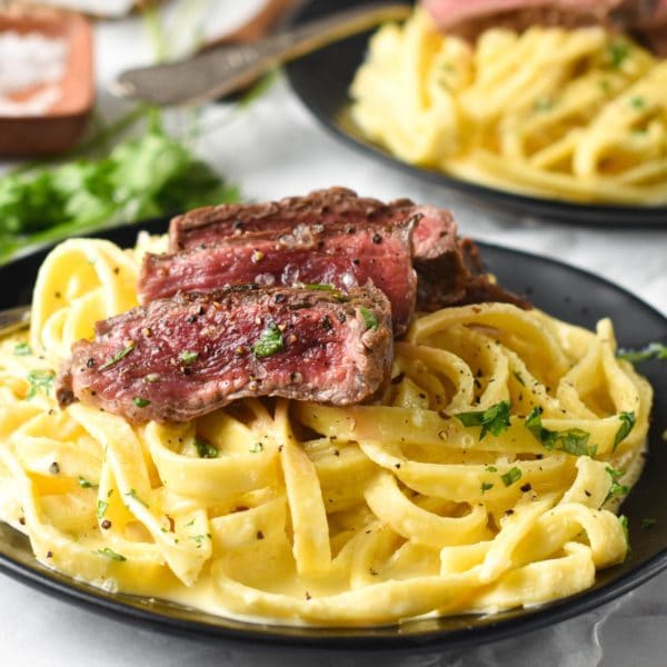 Steak Fettuccine Alfredo - Sweet As Honey