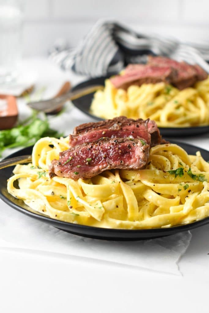 Steak Fettuccine Alfredo - Sweet As Honey