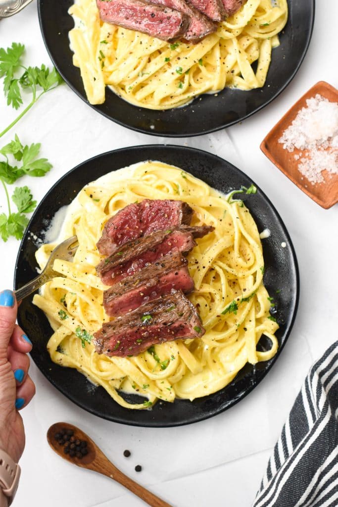 Steak Alfredo In 30 Minutes! - Sweet As Honey