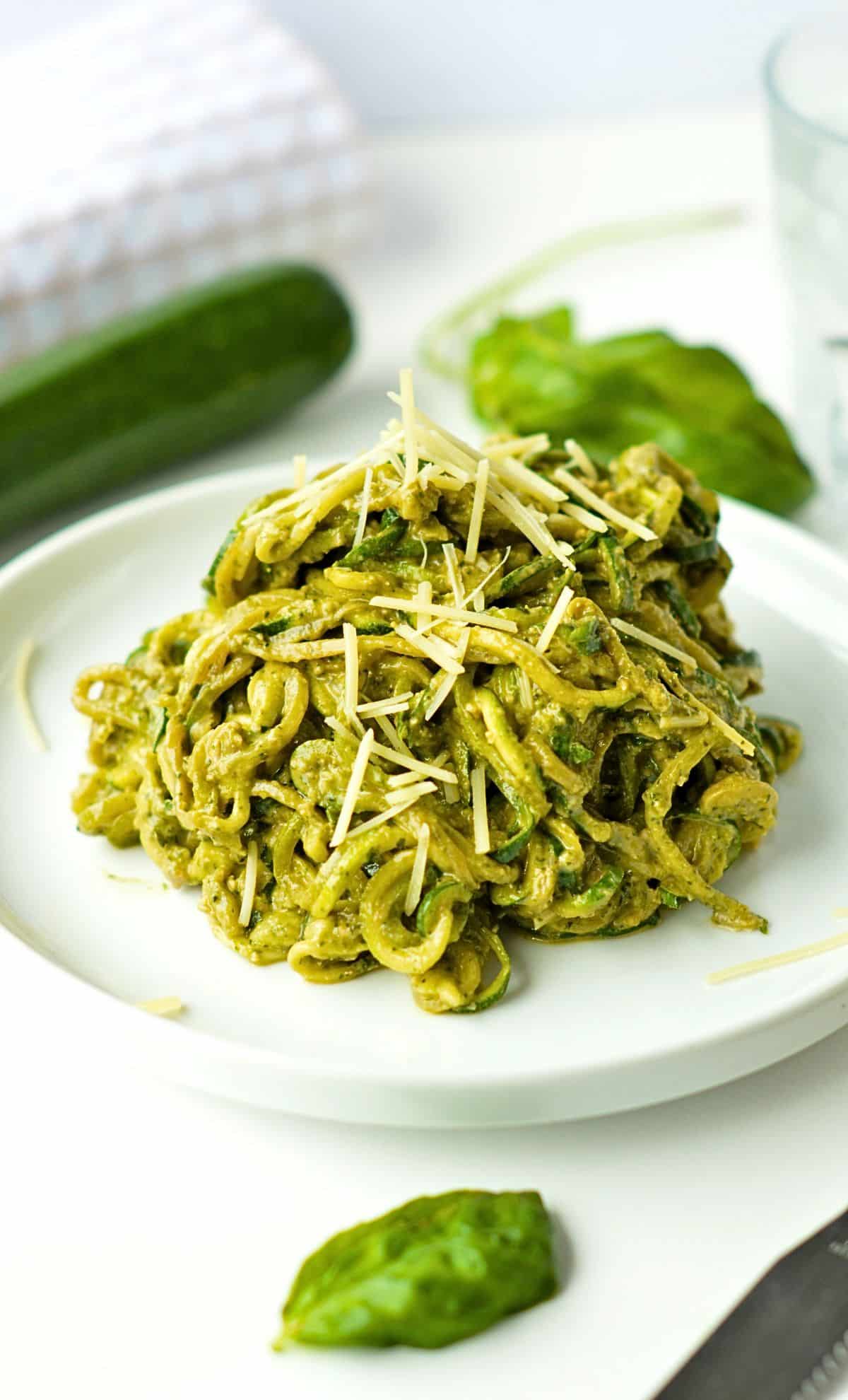 Zucchini Noodles With Pesto