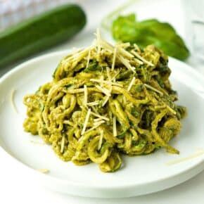 Zucchini Noodles With Pesto (Keto & Vegan)