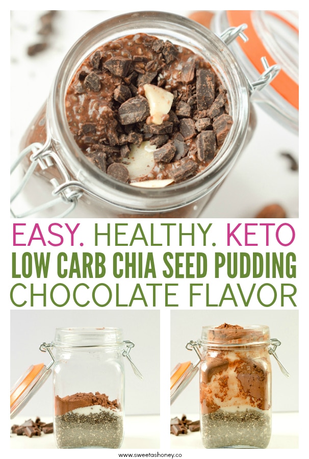Chia seed pudding almond milk Low carb + Vegan - Sweetashoney