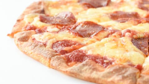 Low-carb keto-friendly pizza