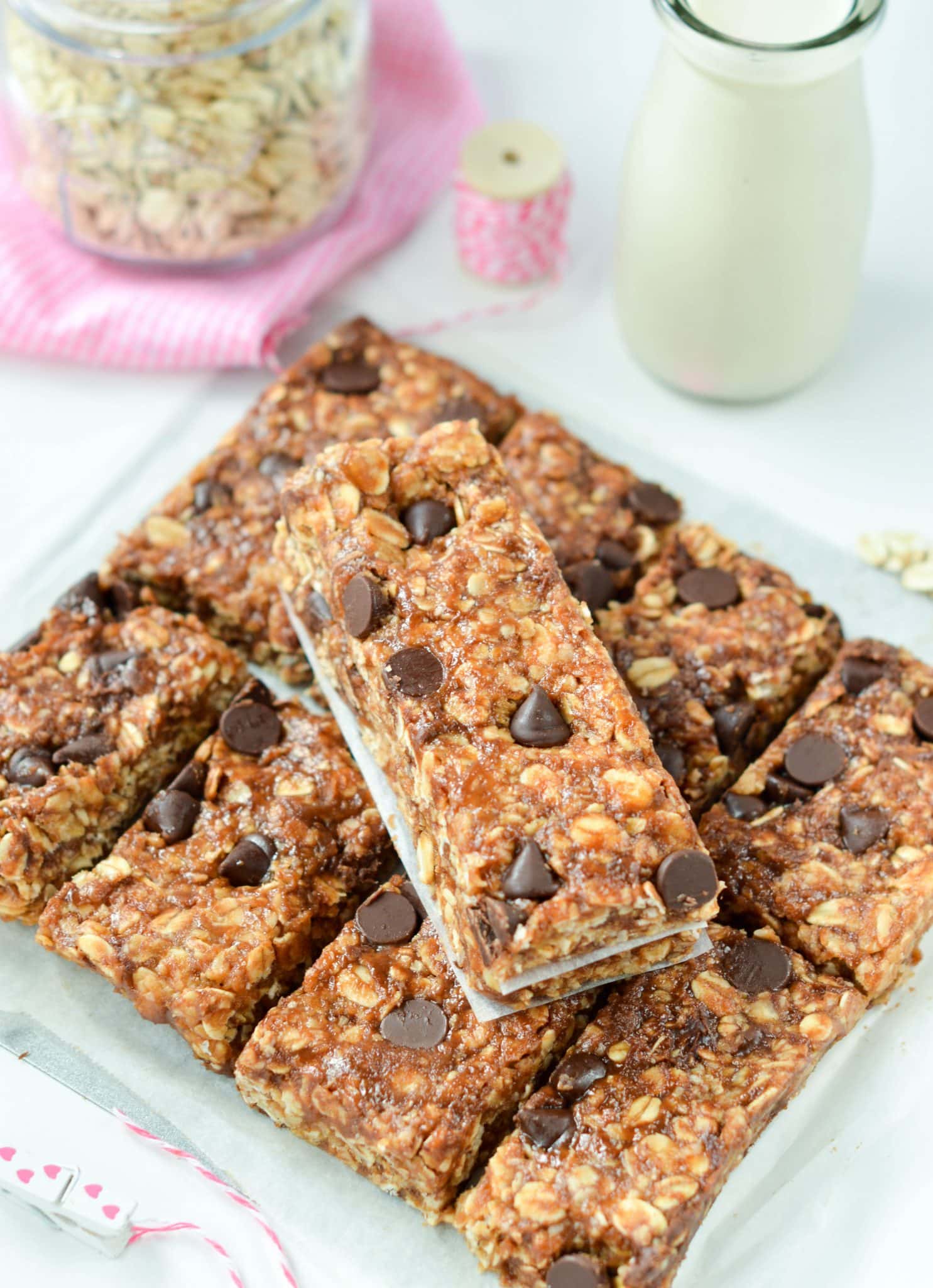 Peanut Butter Oatmeal Protein Bars No Bake Vegan