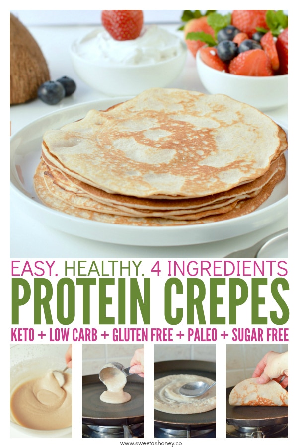 Protein Crepes (Low-Carb, Keto, Gluten-Free) - Sweet As Honey